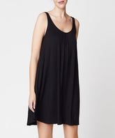 Bamboo Pajama Casual Cami Dress Fabina BLACK S